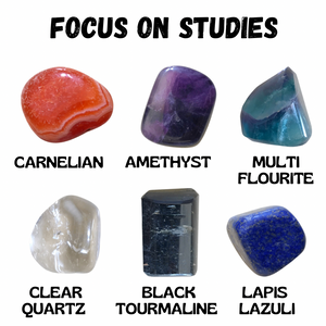 Crystal Mojo Bag for Focusing on Studies  | Concentration | Focus | Grounding | Commitment |