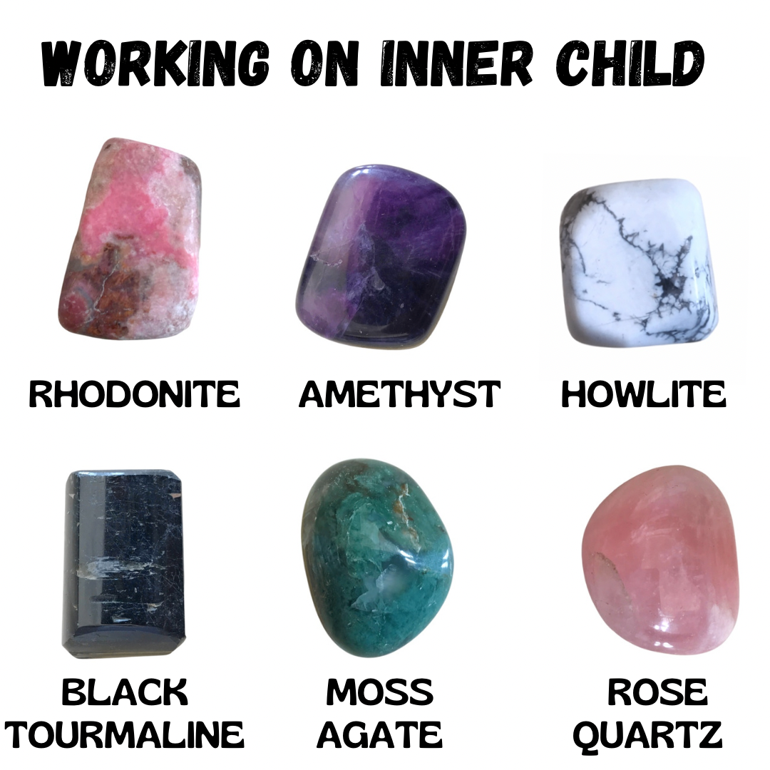 Crystal Mojo Bag For Working on Inner Child |  Acceptance | Inner Child | Nurturing | Self love | Awareness |