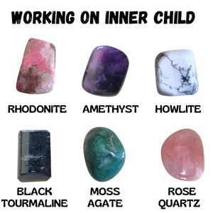 Crystal Mojo Bag For Working on Inner Child |  Acceptance | Inner Child | Nurturing | Self love | Awareness |
